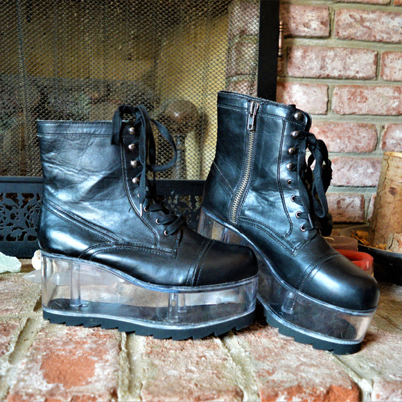 clear base platform shoes